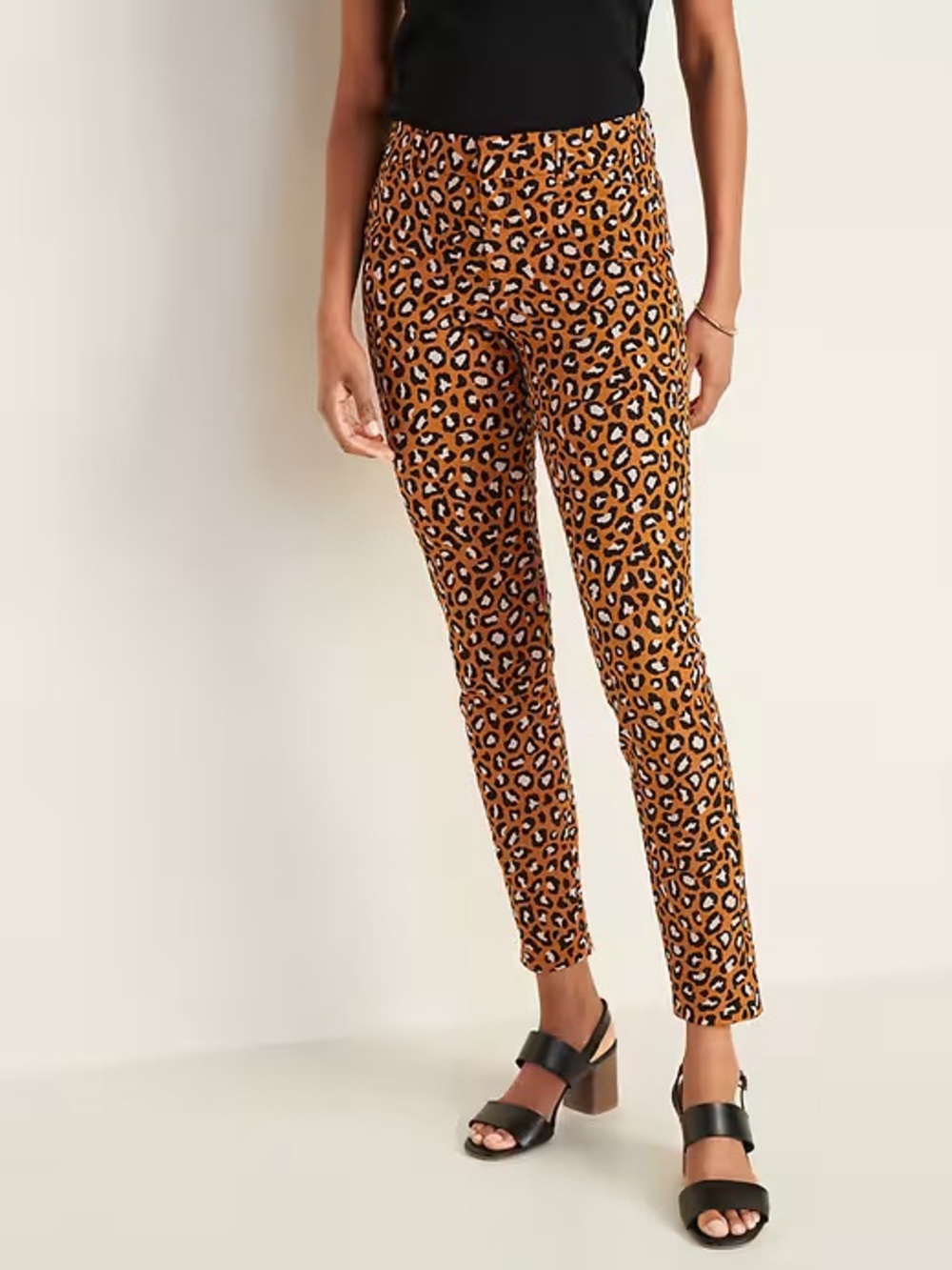 Old Navy Brown Leopard Print Skinny Pants